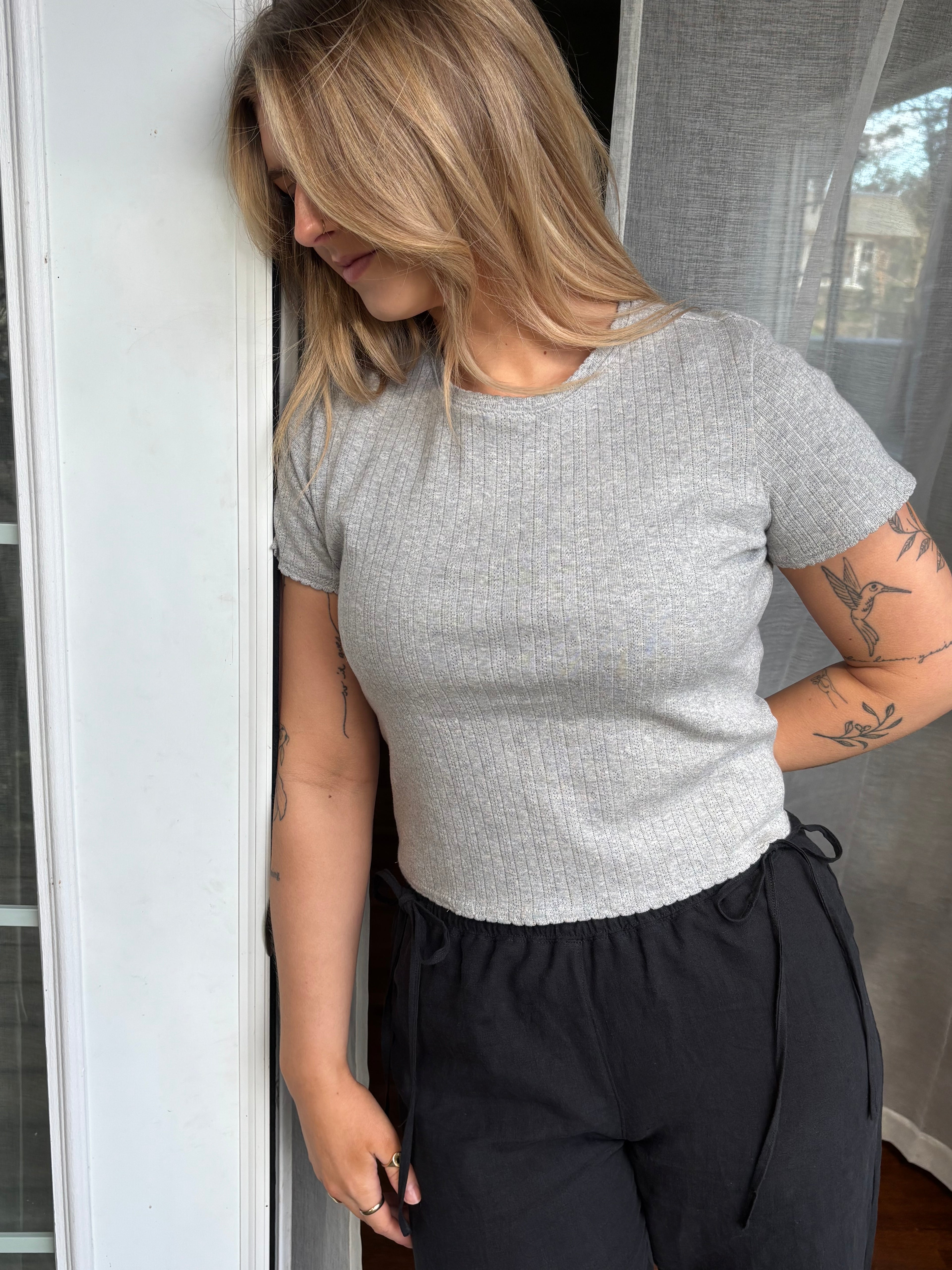 THE POINTELLE SHORT SLEEVE
