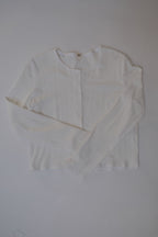 THE POINTELLE CARDIGAN MEDIUM WHITE